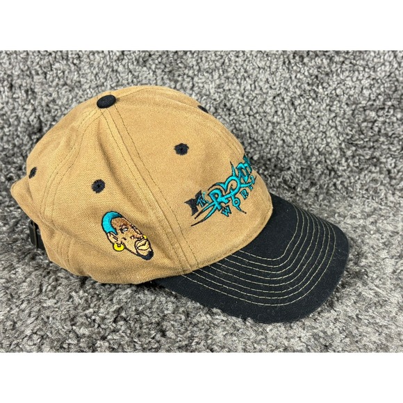 Top of the World Other - Vintage 1996 MTV Dennis Rodman World Tour Hat Top of the World Tan Strapback Cap